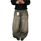 MilkMan Solid Color Washed Wide-Leg Baggy Jeans