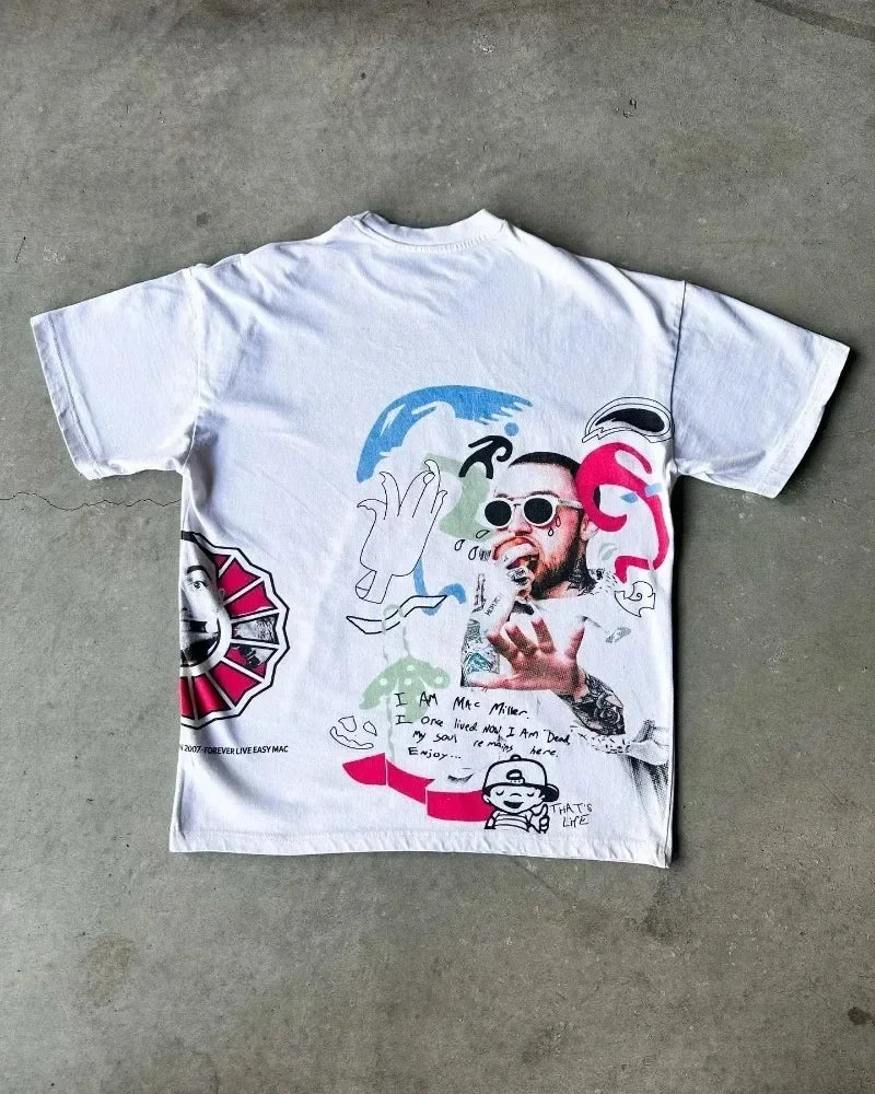 MilkMan American Streetwear Portrait Print T-Shirt