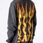 MilkMan Oversized Flame Print Long Sleeve