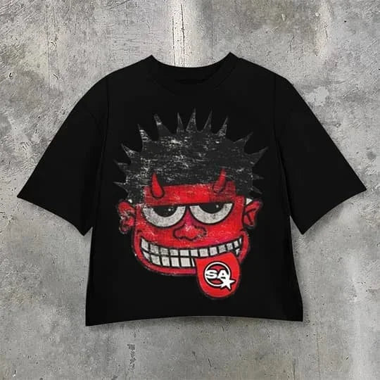 MilkMan Harajuku Devil Graphic Oversized T-Shirt